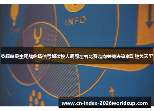 英超保级生死战临场信号解读换人调整左右比赛走向关键决策牵动胜负天平